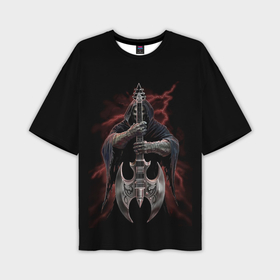Мужская футболка OVERSIZE 3D с принтом Темная сторона металла в Петрозаводске,  |  | Тематика изображения на принте: 