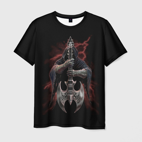 Мужская футболка 3D с принтом Темная сторона металла в Петрозаводске, 100% полиэфир | прямой крой, круглый вырез горловины, длина до линии бедер | Тематика изображения на принте: 