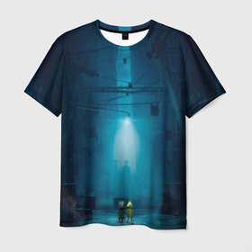 Мужская футболка 3D с принтом Little Nightmare в Санкт-Петербурге, 100% полиэфир | прямой крой, круглый вырез горловины, длина до линии бедер | 