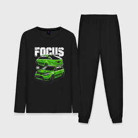 Мужская пижама хлопок (с лонгсливом) с принтом Ford Focus art в Кировске,  |  | Тематика изображения на принте: 