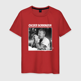 Мужская футболка хлопок с принтом Chester Bennington autograph в Тюмени, 100% хлопок | прямой крой, круглый вырез горловины, длина до линии бедер, слегка спущенное плечо. | 