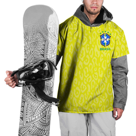 Накидка на куртку 3D с принтом Форма сборной Бразилии ЧМ 2022 в Екатеринбурге, 100% полиэстер |  | 