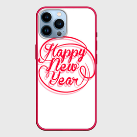 Чехол для iPhone 14 Pro Max с принтом Надпись счастливого нового года в Курске,  |  | Тематика изображения на принте: 