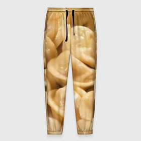 Мужские брюки 3D с принтом Пельмени в Курске, 100% полиэстер | манжеты по низу, эластичный пояс регулируется шнурком, по бокам два кармана без застежек, внутренняя часть кармана из мелкой сетки | Тематика изображения на принте: 
