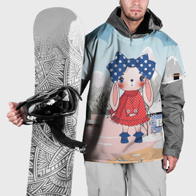 Накидка на куртку 3D с принтом Модная зайчиха   новый год в Санкт-Петербурге, 100% полиэстер |  | 