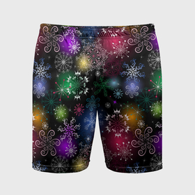 Мужские шорты спортивные с принтом Разноцветные узоры в городе Новоалтайск,  |  | 
