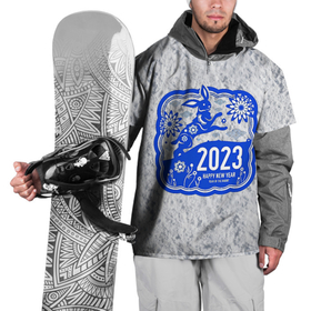 Накидка на куртку 3D с принтом Happy New Year   2023 в Санкт-Петербурге, 100% полиэстер |  | 