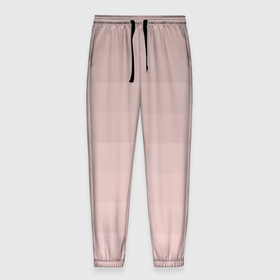 Мужские брюки 3D с принтом Монохромный полосатый розовато бежевый в Кировске, 100% полиэстер | манжеты по низу, эластичный пояс регулируется шнурком, по бокам два кармана без застежек, внутренняя часть кармана из мелкой сетки | 