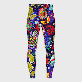 Мужские тайтсы 3D с принтом Multicolored floral patterns в Новосибирске,  |  | 