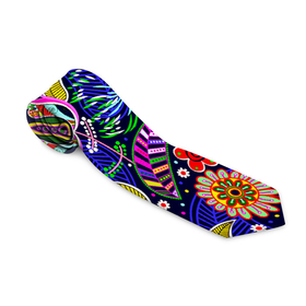 Галстук 3D с принтом Multicolored floral patterns в Курске, 100% полиэстер | Длина 148 см; Плотность 150-180 г/м2 | Тематика изображения на принте: 
