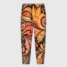 Мужские брюки 3D с принтом Multicolored branching floral patterns в Новосибирске, 100% полиэстер | манжеты по низу, эластичный пояс регулируется шнурком, по бокам два кармана без застежек, внутренняя часть кармана из мелкой сетки | 