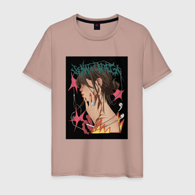 Мужская футболка хлопок с принтом Wednesday Addams art в Белгороде, 100% хлопок | прямой крой, круглый вырез горловины, длина до линии бедер, слегка спущенное плечо. | Тематика изображения на принте: 
