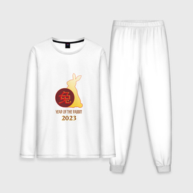 Мужская пижама хлопок (с лонгсливом) с принтом Китайский символ 2023 в Петрозаводске,  |  | 