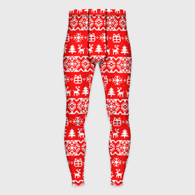 Мужские тайтсы 3D с принтом New Years winter pattern в Тюмени,  |  | 