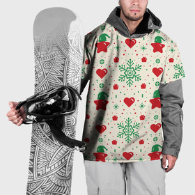 Накидка на куртку 3D с принтом Love new year в Кировске, 100% полиэстер |  | 
