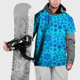 Накидка на куртку 3D с принтом New Year snowflakes в Курске, 100% полиэстер |  | 