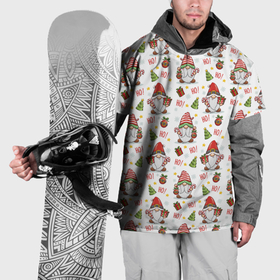 Накидка на куртку 3D с принтом Рождественские гномы с подарками в Новосибирске, 100% полиэстер |  | Тематика изображения на принте: 