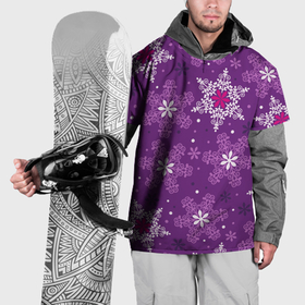 Накидка на куртку 3D с принтом Violet snow , 100% полиэстер |  | 