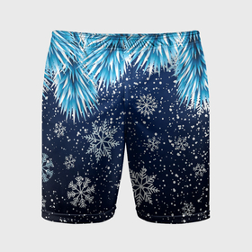 Мужские шорты спортивные с принтом Night snowflakes в Курске,  |  | 
