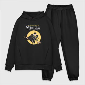 Мужской костюм хлопок OVERSIZE с принтом Приключения Уэнсдэй в городе Новоалтайск,  |  | Тематика изображения на принте: 