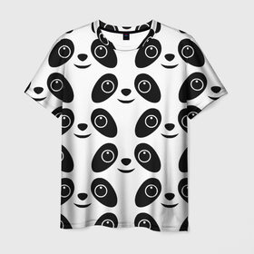Мужская футболка 3D с принтом Panda bing dun dun , 100% полиэфир | прямой крой, круглый вырез горловины, длина до линии бедер | 