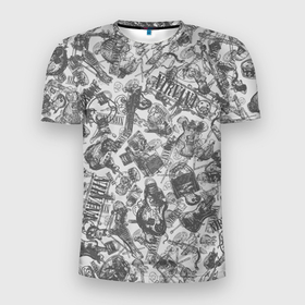 Мужская футболка 3D Slim с принтом Nirvana style light в Белгороде, 100% полиэстер с улучшенными характеристиками | приталенный силуэт, круглая горловина, широкие плечи, сужается к линии бедра | Тематика изображения на принте: 