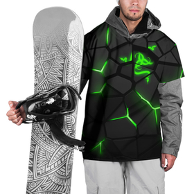 Накидка на куртку 3D с принтом Razer green neon , 100% полиэстер |  | 