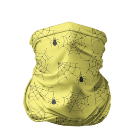 Бандана-труба 3D с принтом Пауки и треугольная паутина в Тюмени, 100% полиэстер, ткань с особыми свойствами — Activecool | плотность 150‒180 г/м2; хорошо тянется, но сохраняет форму | 