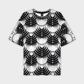 Мужская футболка OVERSIZE 3D с принтом Полосатые круги в Петрозаводске,  |  | 