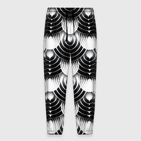 Мужские брюки 3D с принтом Полосатые круги в Кировске, 100% полиэстер | манжеты по низу, эластичный пояс регулируется шнурком, по бокам два кармана без застежек, внутренняя часть кармана из мелкой сетки | 