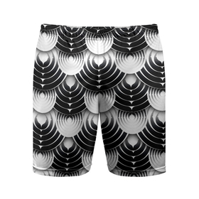 Мужские шорты спортивные с принтом Полосатые круги в Тюмени,  |  | 