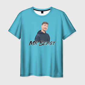Мужская футболка 3D с принтом MrBeast Jimmy   Full Print в Петрозаводске, 100% полиэфир | прямой крой, круглый вырез горловины, длина до линии бедер | 
