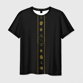 Мужская футболка 3D с принтом Золотой мир Маленького Принца узор в Тюмени, 100% полиэфир | прямой крой, круглый вырез горловины, длина до линии бедер | 