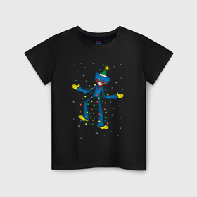 Детская футболка хлопок с принтом Хагги Вагги   елочка гори в Екатеринбурге, 100% хлопок | круглый вырез горловины, полуприлегающий силуэт, длина до линии бедер | 