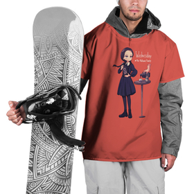Накидка на куртку 3D с принтом Уэнсдей Семейка Аддамс Арты в Курске, 100% полиэстер |  | Тематика изображения на принте: 