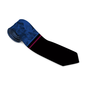 Галстук 3D с принтом Бордовый, синий мраморный и черный полосы , 100% полиэстер | Длина 148 см; Плотность 150-180 г/м2 | Тематика изображения на принте: 