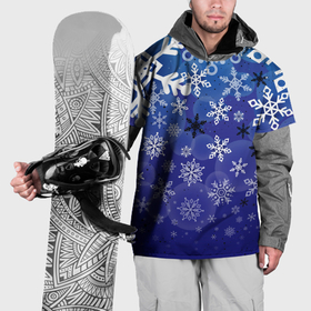 Накидка на куртку 3D с принтом Сказочный снегопад в Тюмени, 100% полиэстер |  | 