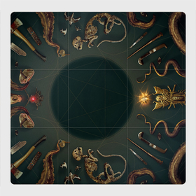 Магнитный плакат 3Х3 с принтом Кабинет редкостей Гильермо дель Торо , Полимерный материал с магнитным слоем | 9 деталей размером 9*9 см | 