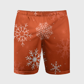 Мужские шорты спортивные с принтом Orange snow в Петрозаводске,  |  | 