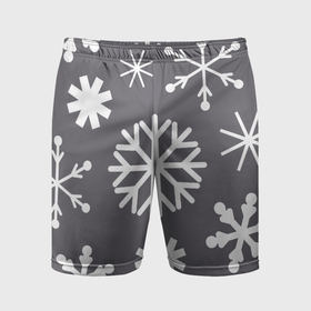 Мужские шорты спортивные с принтом Snow in grey в Курске,  |  | 