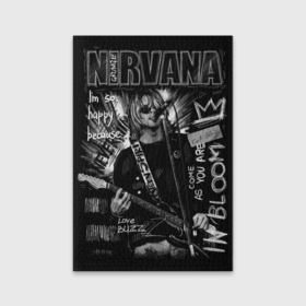 Обложка для паспорта матовая кожа с принтом Nirvana new grunge в Кировске, натуральная матовая кожа | размер 19,3 х 13,7 см; прозрачные пластиковые крепления | Тематика изображения на принте: 