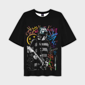 Мужская футболка OVERSIZE 3D с принтом Nirvana teen spirit ,  |  | 