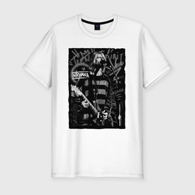 Мужская футболка хлопок Slim с принтом Nirvana Nevermind в Санкт-Петербурге, 92% хлопок, 8% лайкра | приталенный силуэт, круглый вырез ворота, длина до линии бедра, короткий рукав | Тематика изображения на принте: 