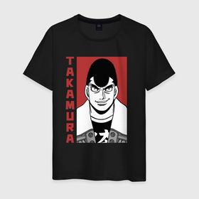 Мужская футболка хлопок с принтом Такамура Сан в Курске, 100% хлопок | прямой крой, круглый вырез горловины, длина до линии бедер, слегка спущенное плечо. | 