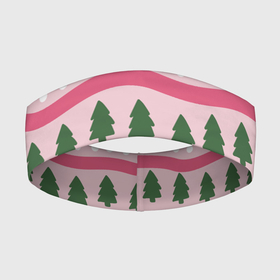 Повязка на голову 3D с принтом Новогодний свитер: розовый в Кировске,  |  | 