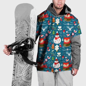Накидка на куртку 3D с принтом New Years holiday в Санкт-Петербурге, 100% полиэстер |  | 