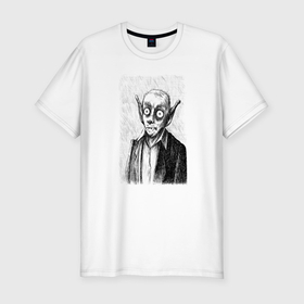 Мужская футболка хлопок Slim с принтом Чудной вампир в Кировске, 92% хлопок, 8% лайкра | приталенный силуэт, круглый вырез ворота, длина до линии бедра, короткий рукав | 