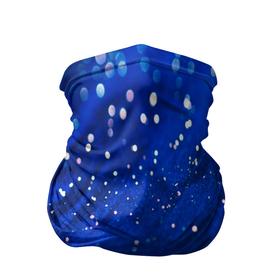 Бандана-труба 3D с принтом белые пузыри на синем фоне в Петрозаводске, 100% полиэстер, ткань с особыми свойствами — Activecool | плотность 150‒180 г/м2; хорошо тянется, но сохраняет форму | 