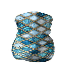Бандана-труба 3D с принтом Роскошный дизайн Лед и золото , 100% полиэстер, ткань с особыми свойствами — Activecool | плотность 150‒180 г/м2; хорошо тянется, но сохраняет форму | 