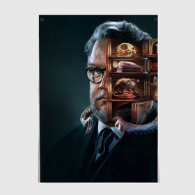 Постер с принтом Guillermo del Toro Cabinet of Curiosities в Курске, 100% бумага
 | бумага, плотность 150 мг. Матовая, но за счет высокого коэффициента гладкости имеет небольшой блеск и дает на свету блики, но в отличии от глянцевой бумаги не покрыта лаком | 